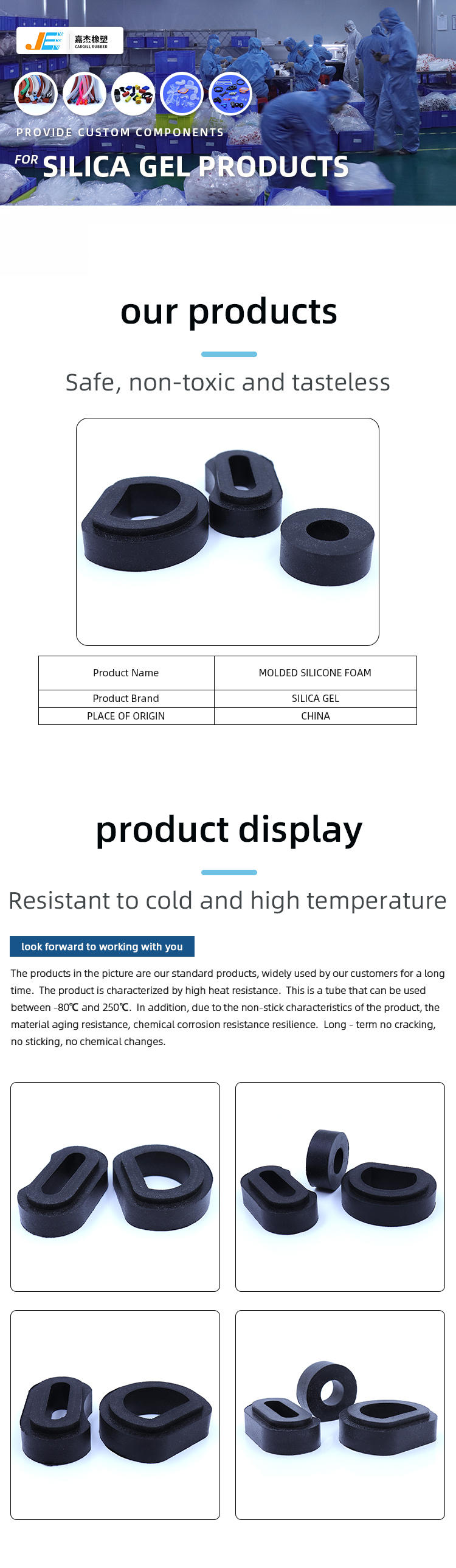 Heat-resistant Silicone Foam Parts