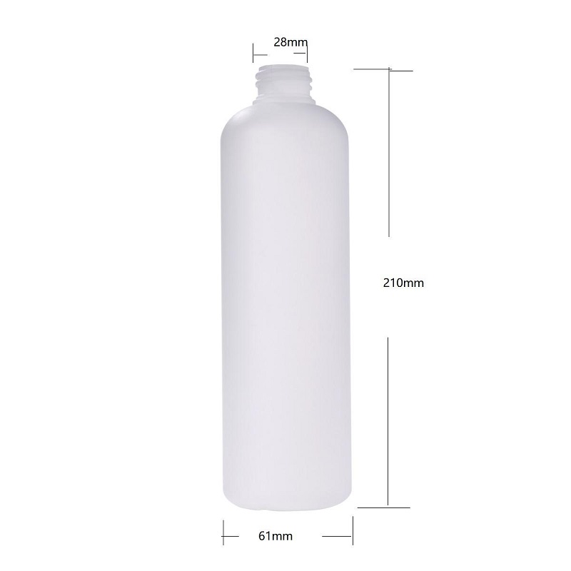 500ml White HDPE Logo Customized Round Shape Plastic Squeeze Sauce Bottle With Screw Cap