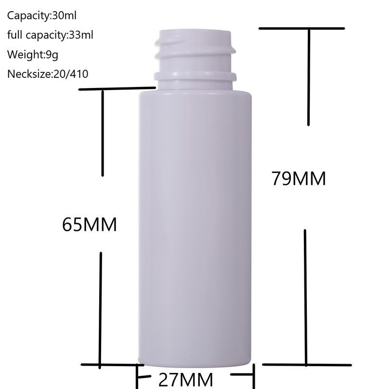 30ml 1oz empty clear plastic pet bottle container