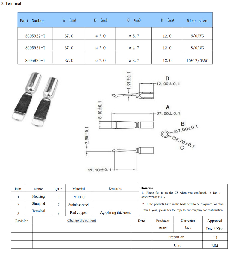 Inverter Power Bipolar Connector