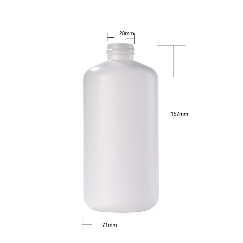 Round White Plastic Bottle HDPE 500ml Trigger Spray Bottle Detergent Bottles