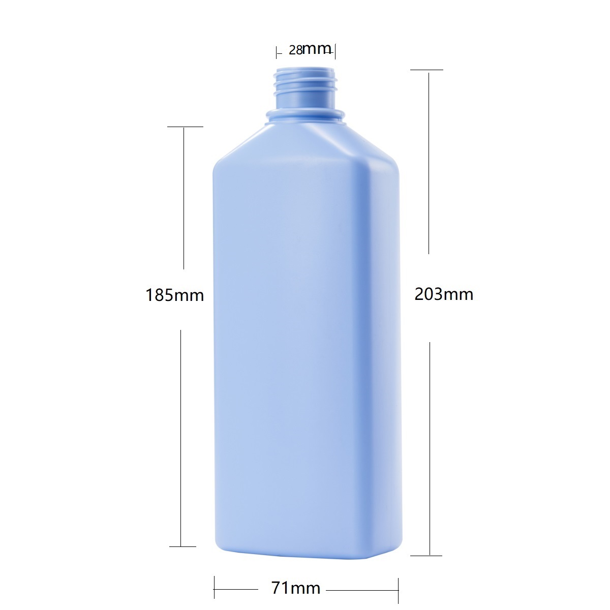 Blue PE Plastic 500ml Skincare Lotion Baby Shower Gel Shampoo Pump Bottle