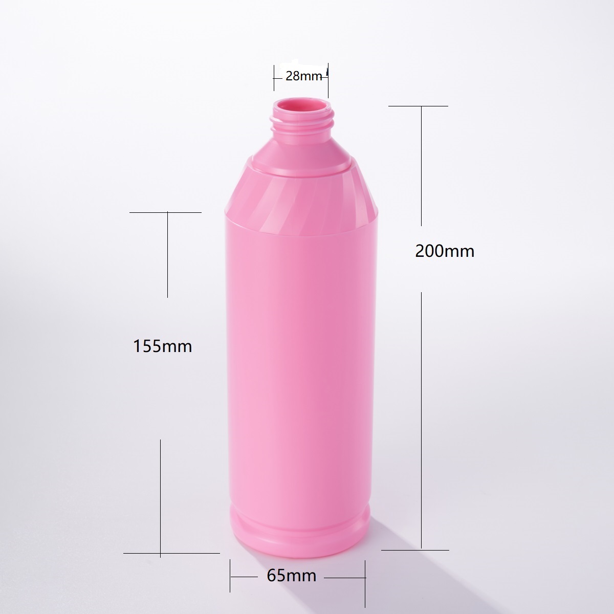 500ml Eco friendly empty PE plastic Bottle pink shampoo bottles