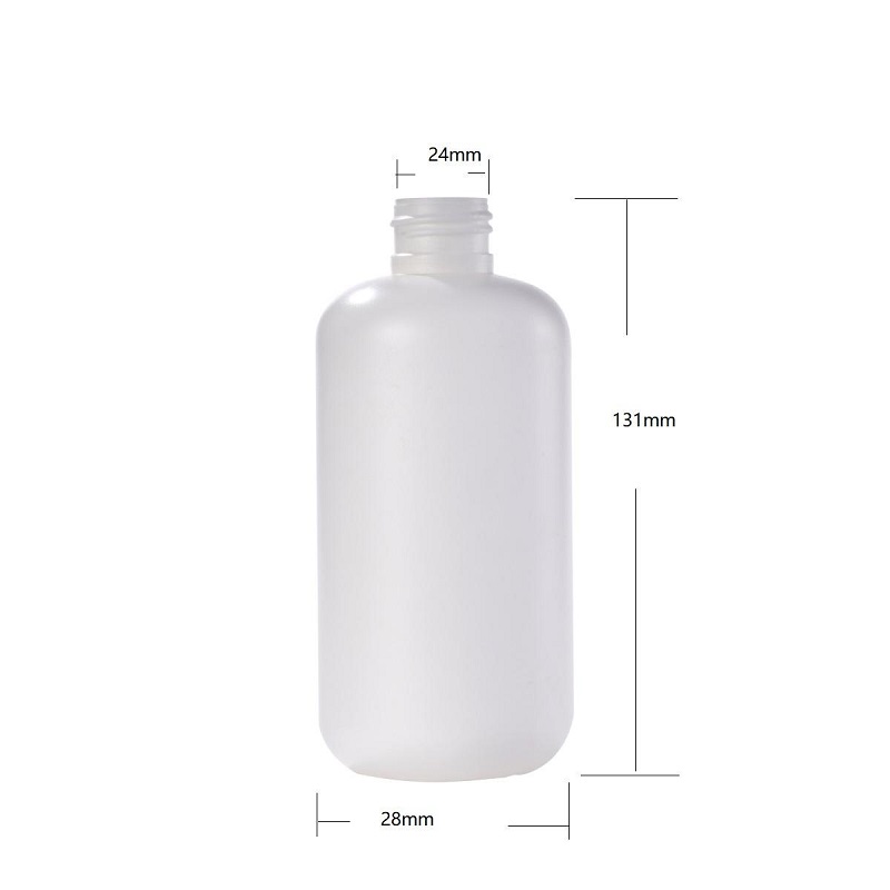 wholesale plastic bottle personal care 250ml white body wash plastic container HDPE shampoo hair spray bottle