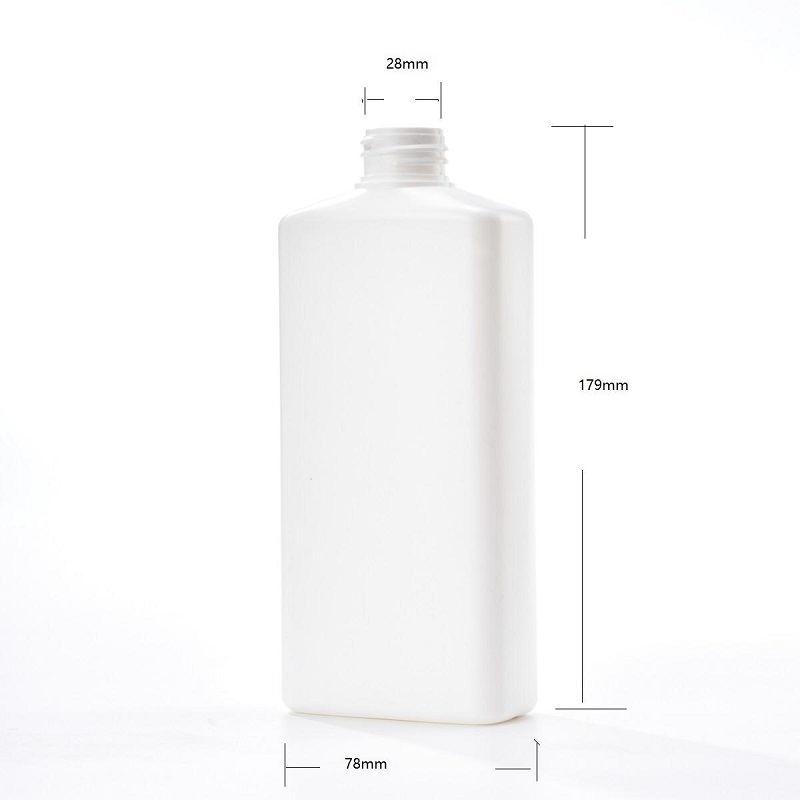 400ml White Flat Shampoo Plastic HDPE Hair Conditioner Squeeze Bottle With Flip Top Cap