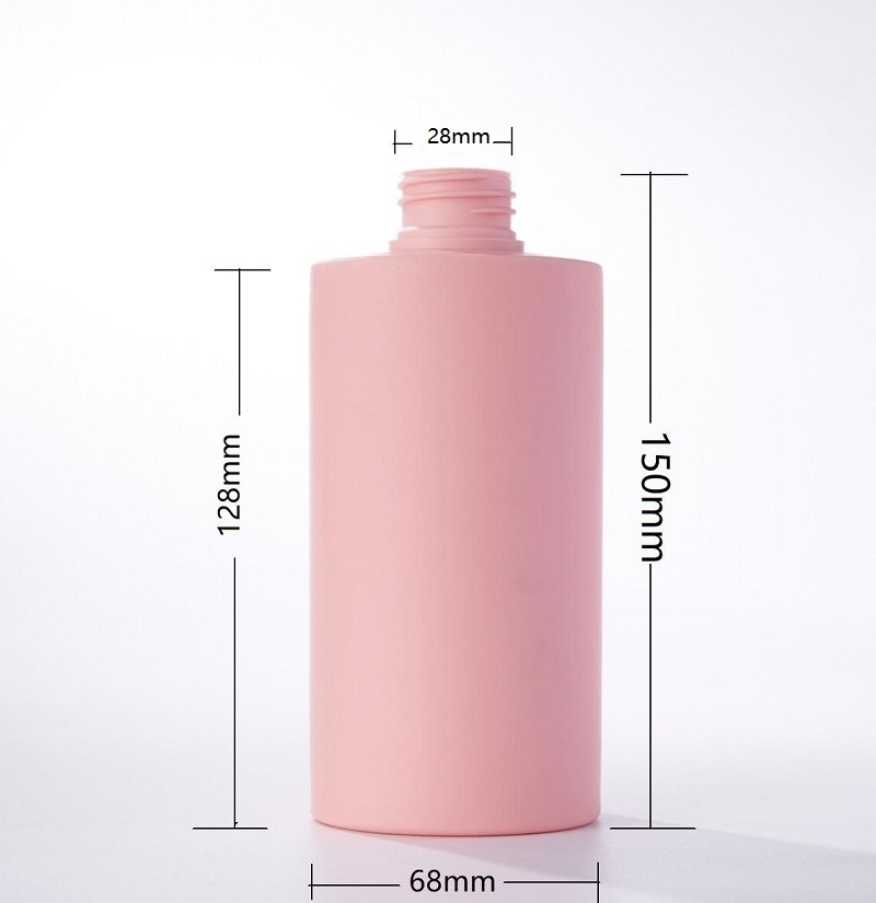 400ml Eco friendly empty PE plastic Bottle pink shampoo bottles
