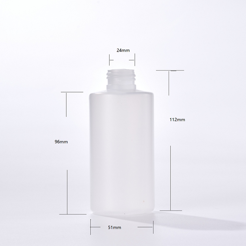Wholesale empty 150ml round PE plastic bottle matte finish squeeze bottles