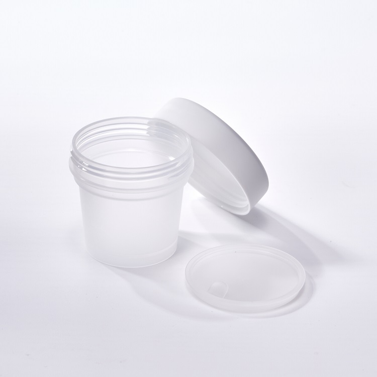 Pp Material Container Plastic Cream Jar Frosted Round Empty Container