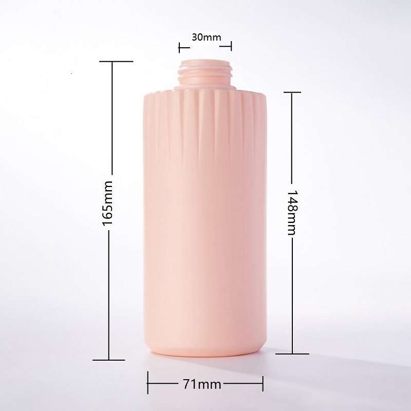 520ml Eco friendly empty PE plastic Bottle pink shampoo bottles