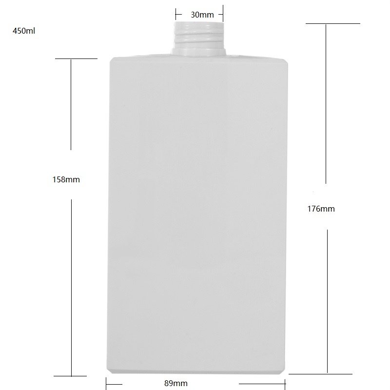 180ml Flat square cosmetic packaging bottle squeeze bottle with flip top cap