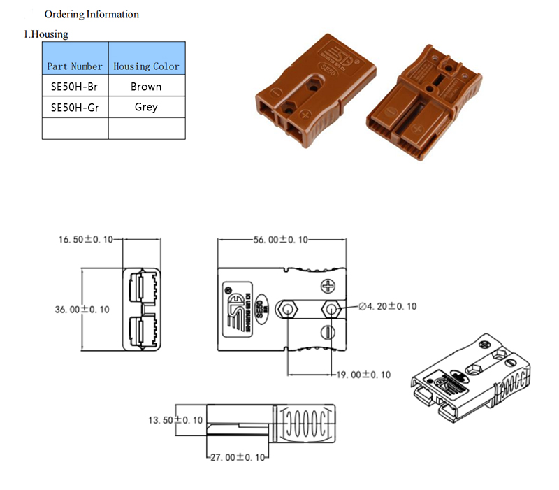 high-current battery connector