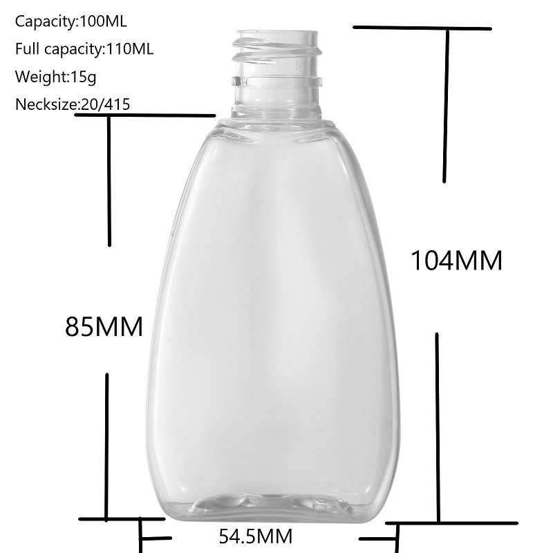 100ml empty pet plastic hand sanitizer packaging bottle