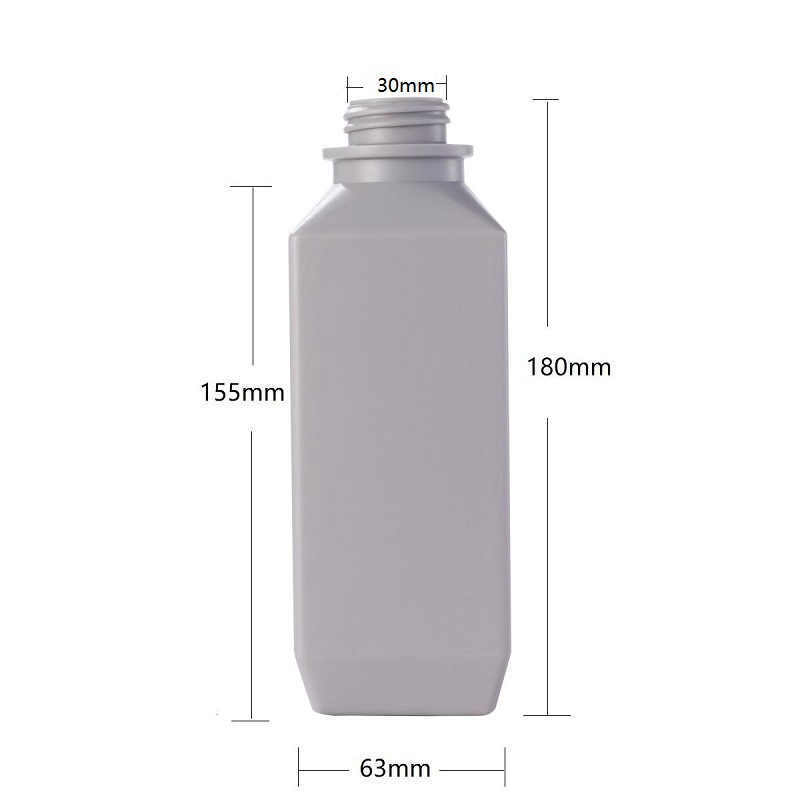 480ml Shampoo Hair Conditioner Bottle PET Square Cosmetic Pump Pressing Plastic Bottle