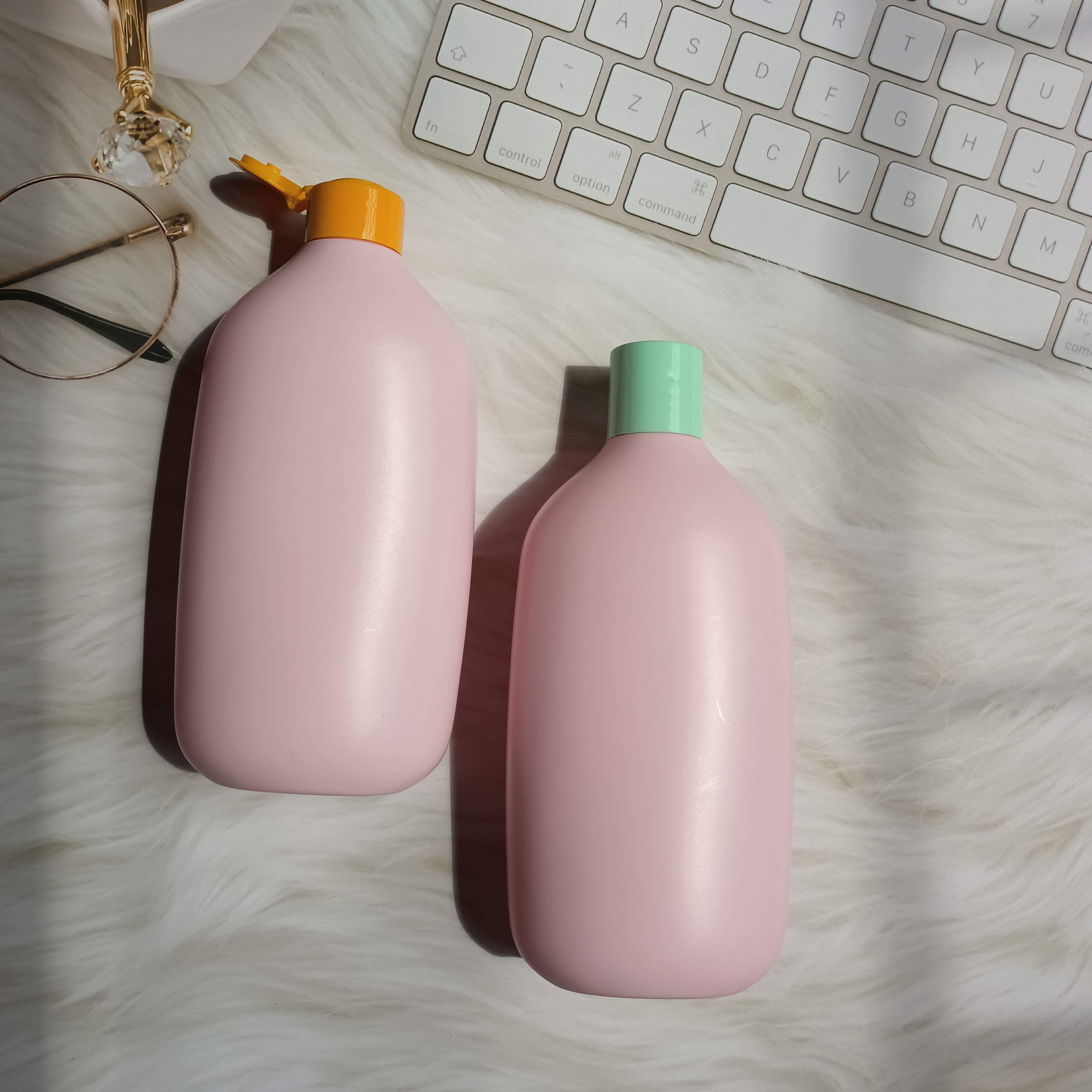 200ml Household Shampoo Hair Conditioner Bottle PET Square Cosmetic Pump Pressing Plastic Bottle