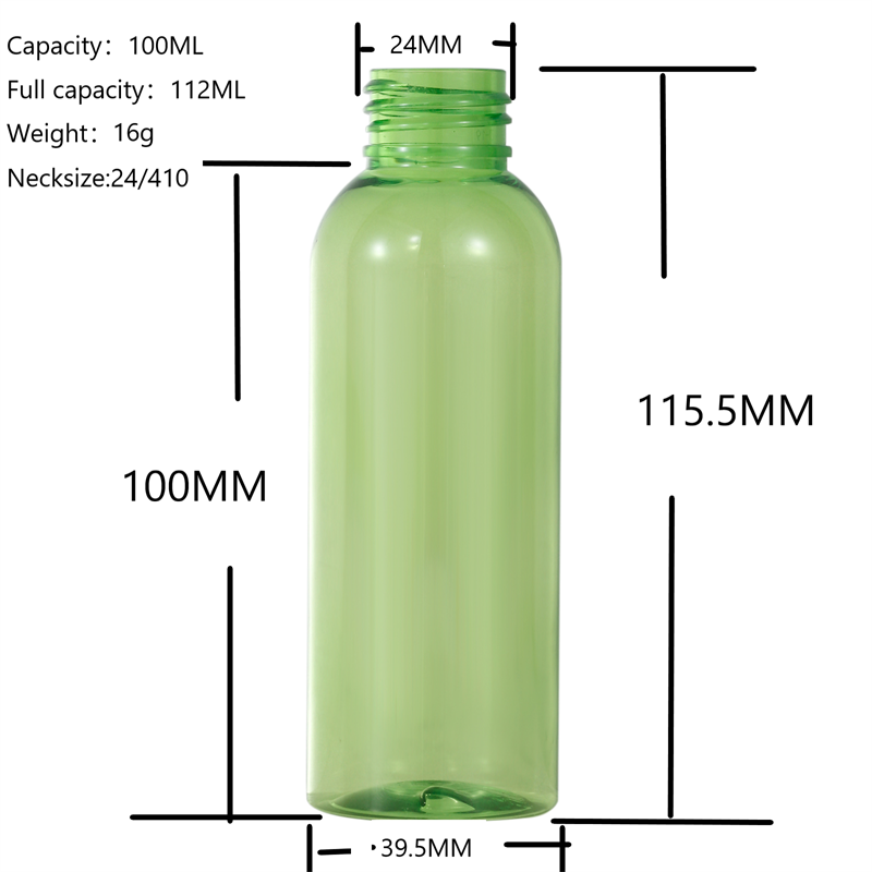 100ml 3.4oz empty pet plastic packaging bottle containers