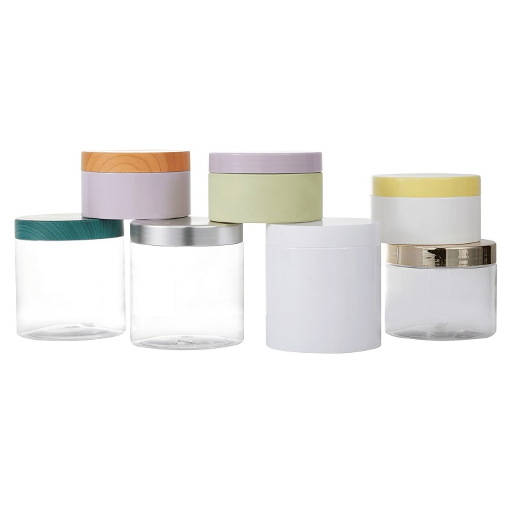 250g Container Wide Mouth Plastic Powder Cream Jar body scrub jar Face Hair Mask Jar