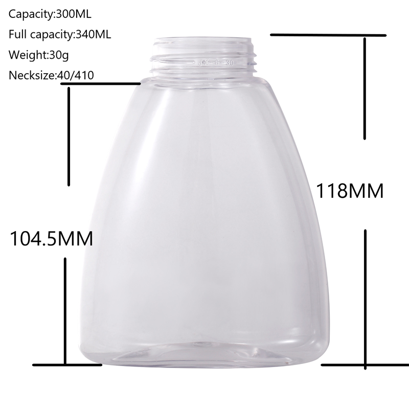 300ml 10oz empty clear pet plastic foamer pump bottles