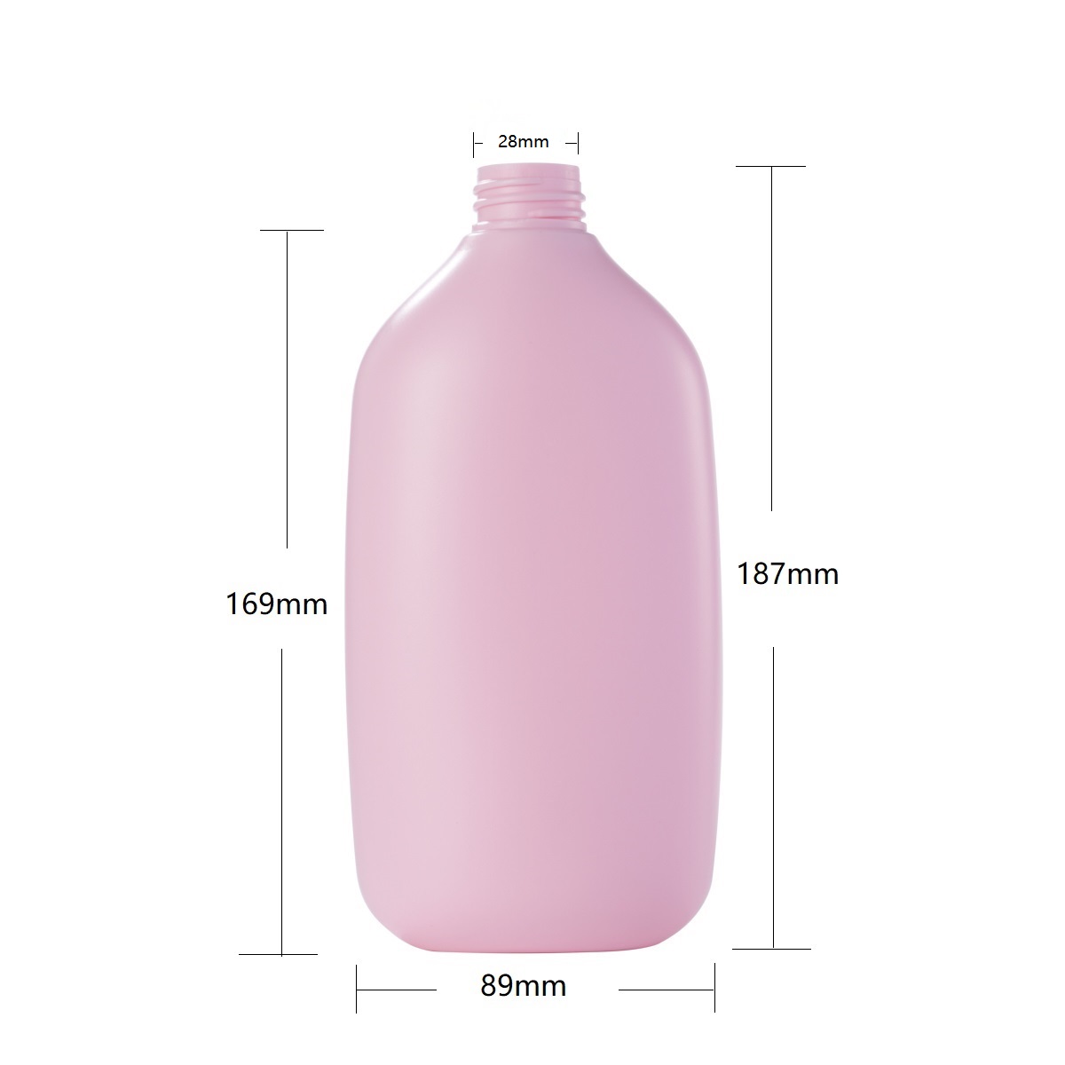 500ml Hair Conditioner Bottle PET Pink Cosmetic Pump Pressing Plastic Bottle