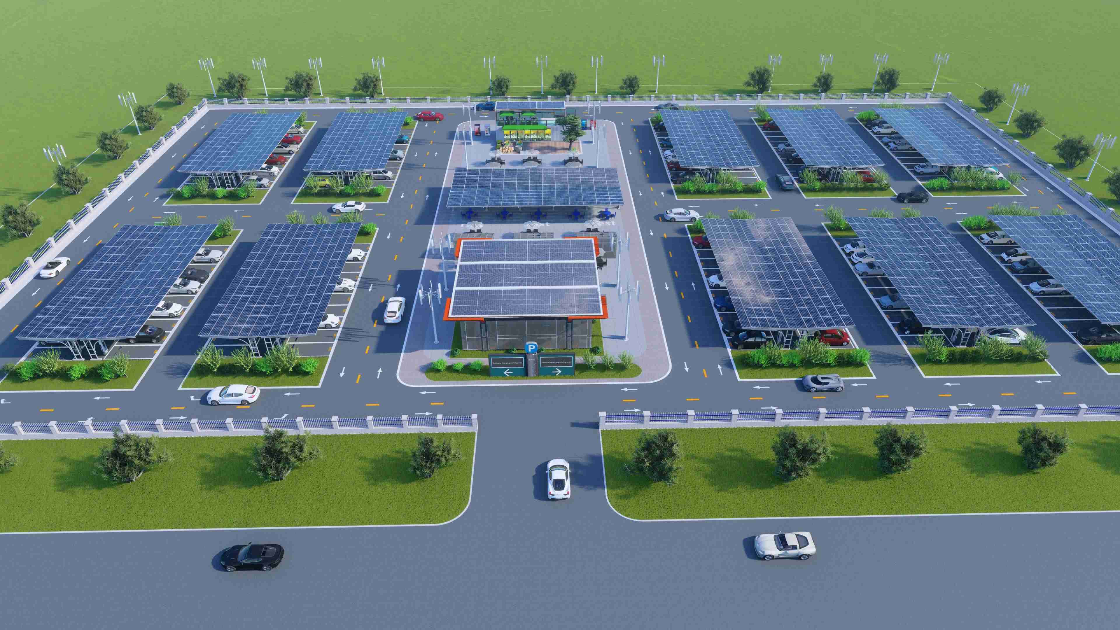 Wind and Solar Energy Storage and Charging Station