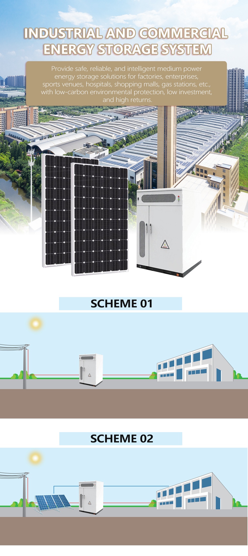 Solar Generator With Battery Storage For Industrial