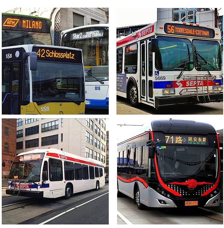 advertising video bus rear window LED display