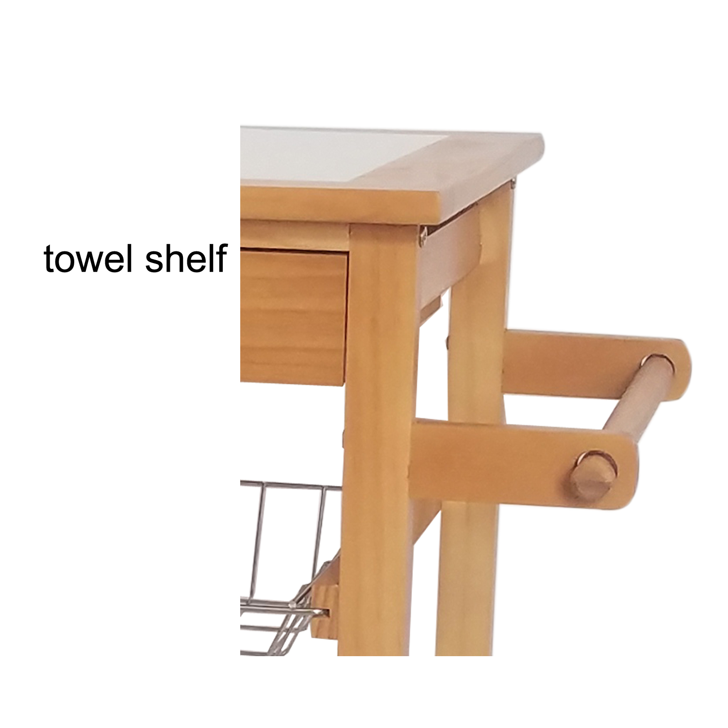 utility cart with towel rack