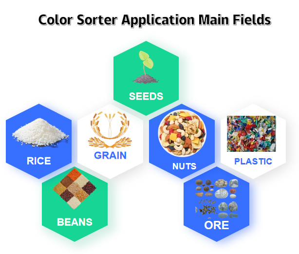 applications of colour sorting machine