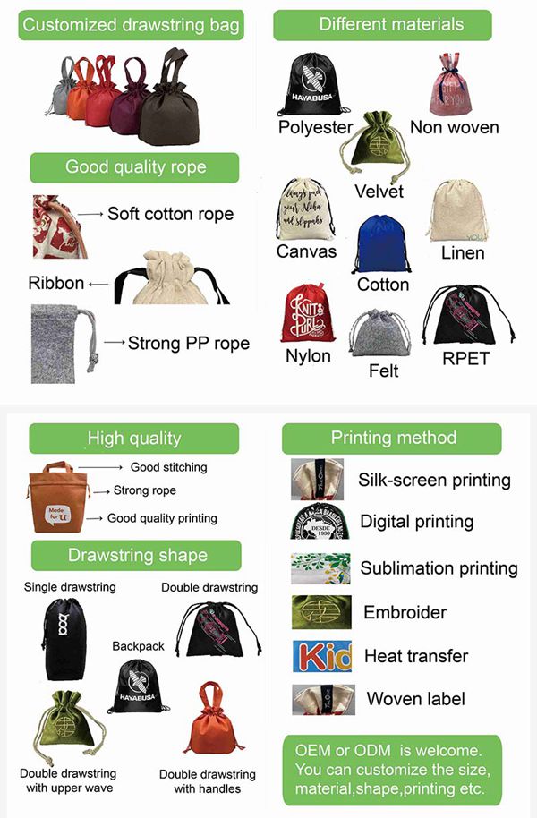 Personalised Drawstring Bag For Storage Personalised Drawstring Bag For Storage