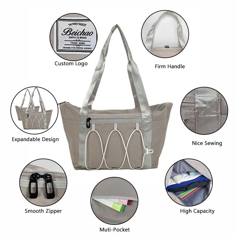 Overnight Duffle Bag With String Design Overnight Duffle Bag With String Design