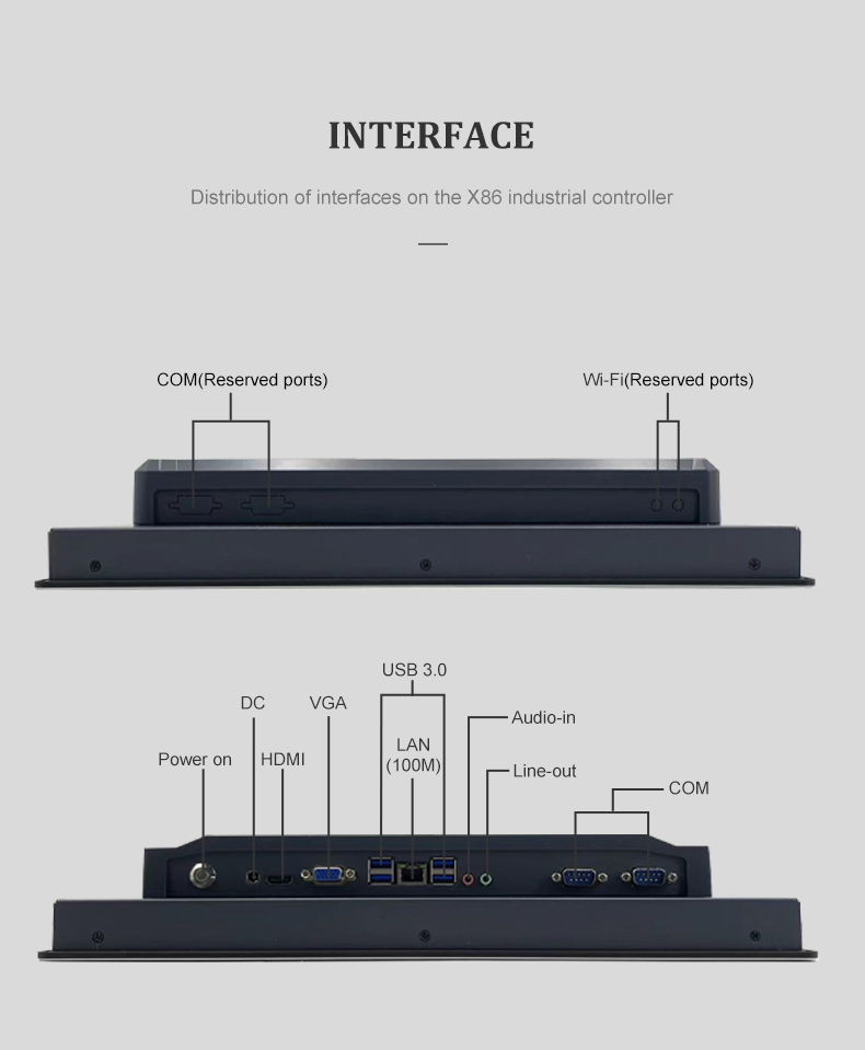 wall mount capacitive industrial touch monitor