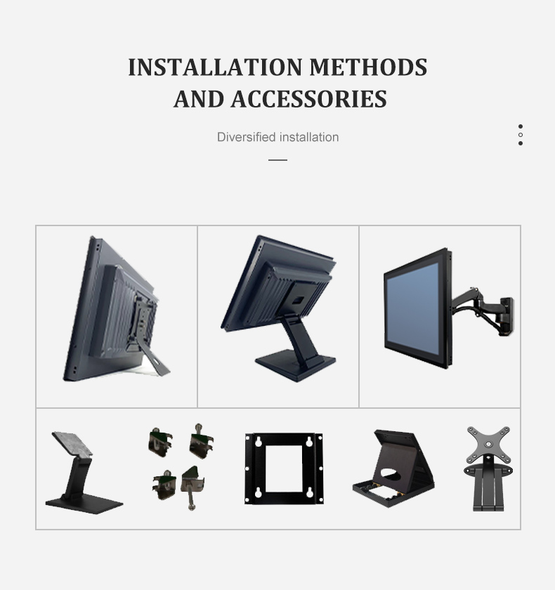 wall mount capacitive industrial touch monitor