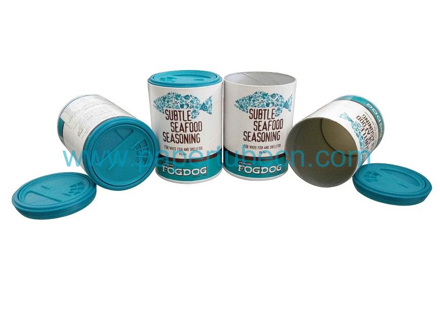 Red Fish and Salmon Seasoning Packaging Spice Shaker Paper Tube Red Fish and Salmon Seasoning Packaging Spice Shaker Paper Tube
