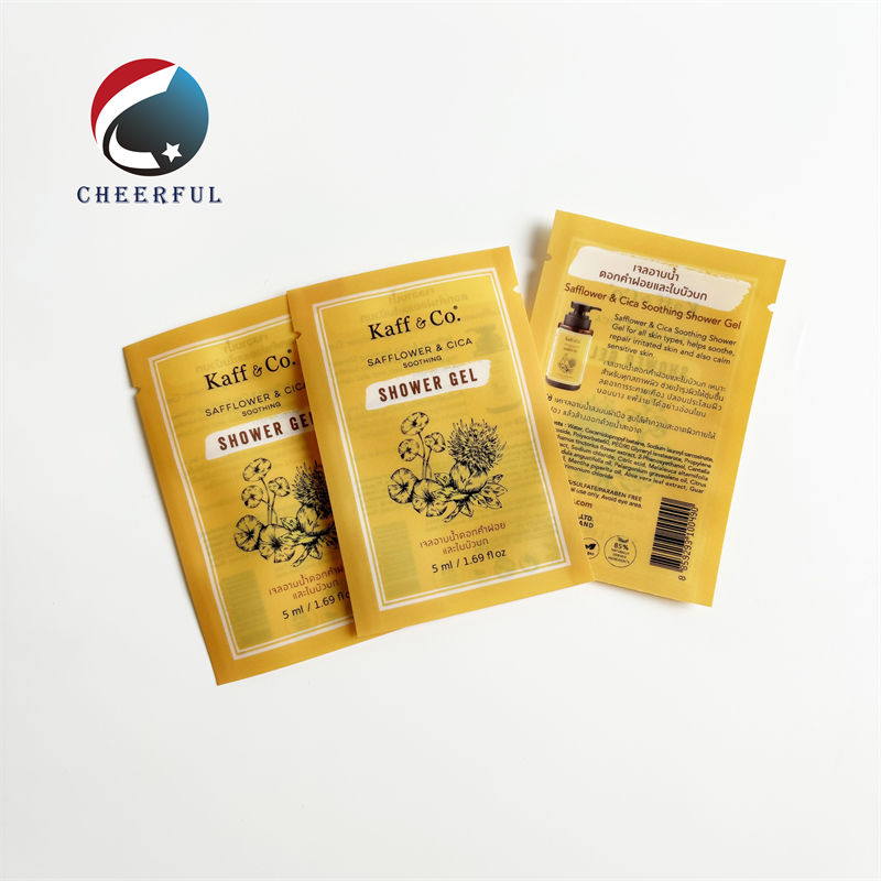 recyclable sample sachets body lotion plastic bags