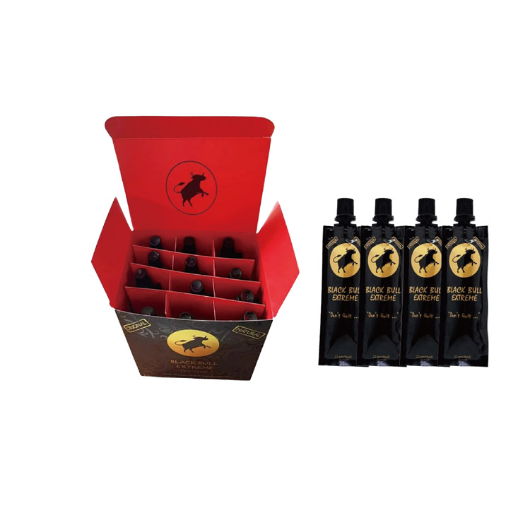 Black Bull Honey Box 22g honey sachet packaging