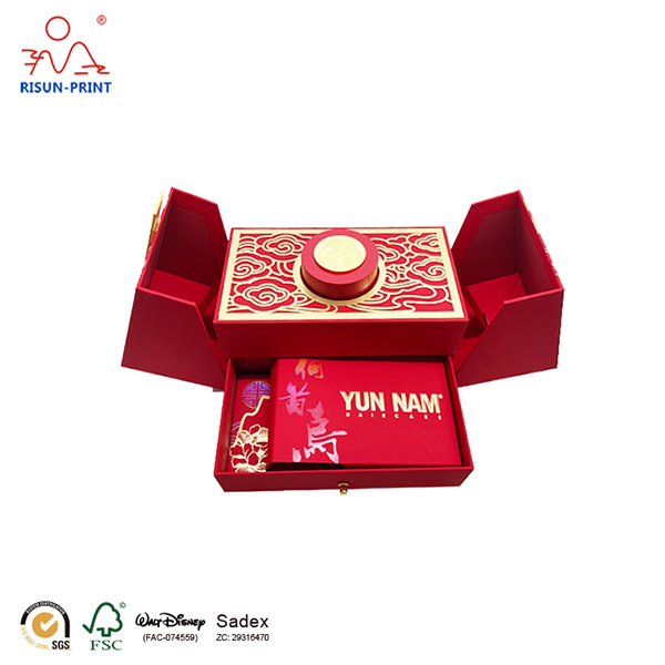 Luxurious custom red lifting gift box Luxurious custom red lifting gift box