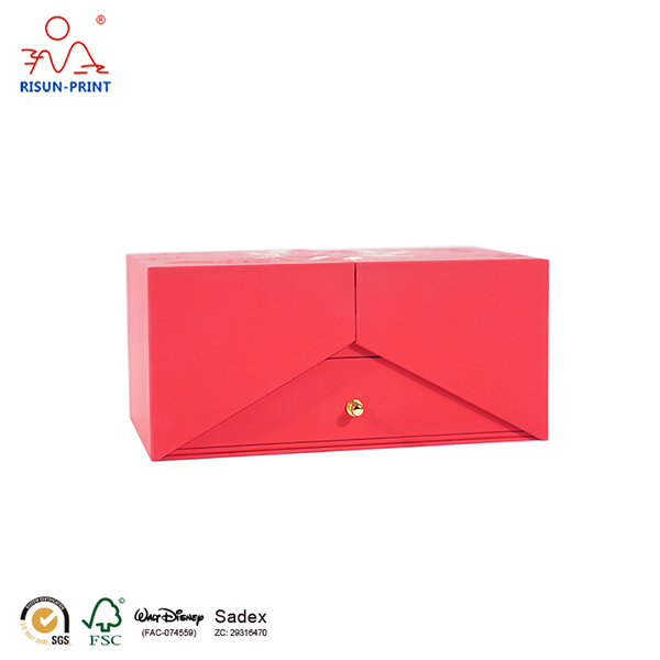 Originality printed two pairs of doors with lifting drawers magnetic gift boxes Originality printed two pairs of doors with lifting drawers magnetic gift boxes