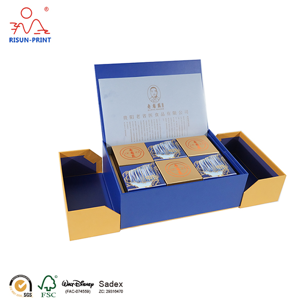 luxury double door-open clamshell food gift box packaging luxury double door-open clamshell food gift box packaging