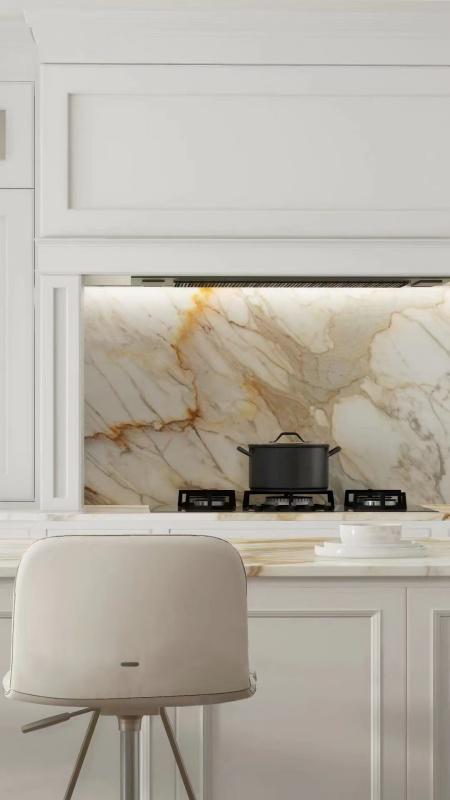 Calacatta Gold Marble Backsplashes