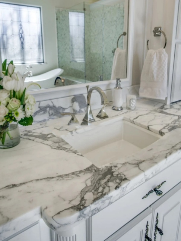 Statuario marble vanity top