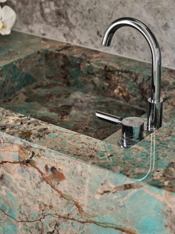 Amazonite Quartzite vanity