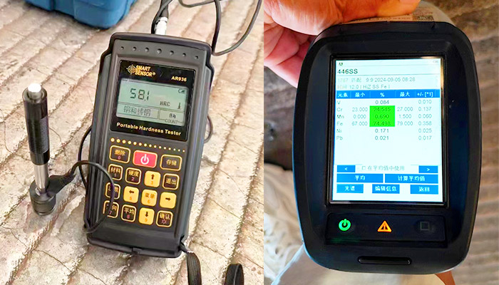 Weld Overlay Hardness and Elemental Testing
