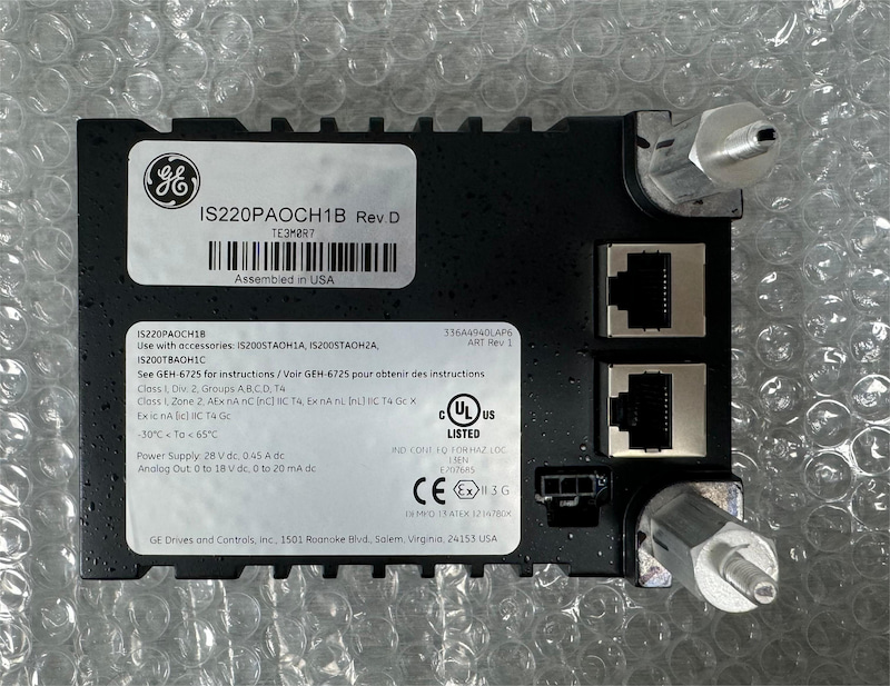 IS220PAOCH1B Analog Output Module IS220PAOCH1B Analog Output Module