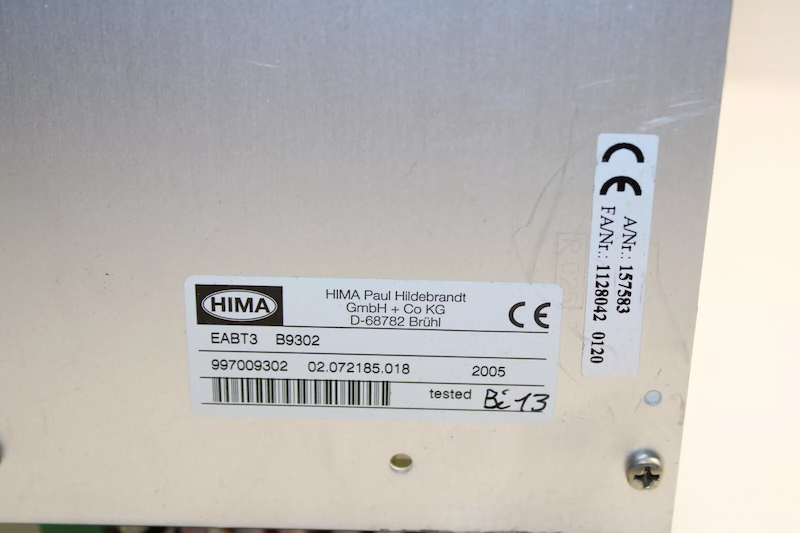 Hima B9302 I/O Slot Rack Hima B9302 I/O Slot Rack