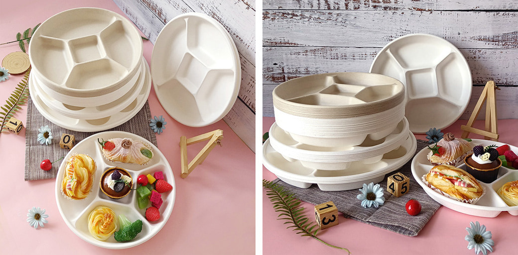 Sugarcane Bagasse Round Plate Sugarcane Bagasse Round Plate