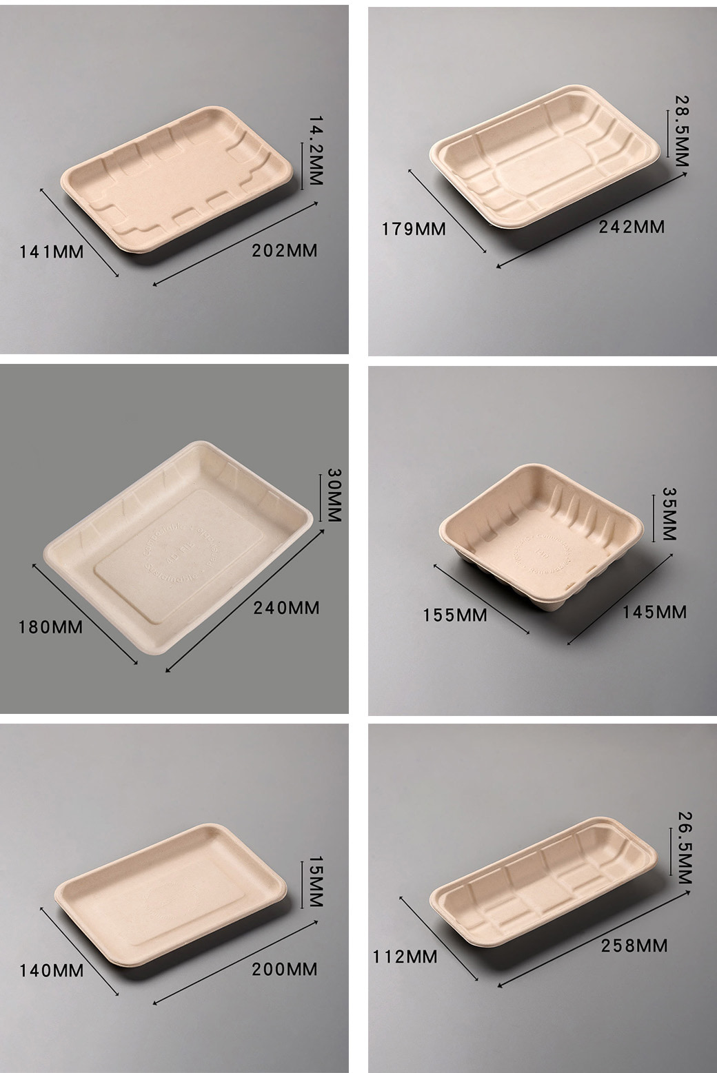 Sugarcane Bagasse Trays Supplier Sugarcane Bagasse Trays Supplier