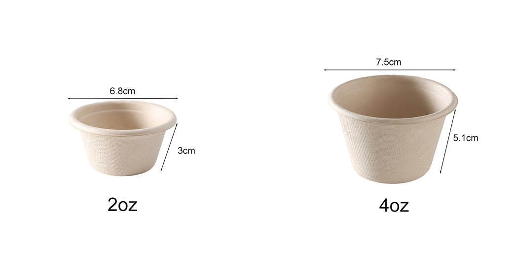 Bagasse Sauce Cups Bagasse Sauce Cups