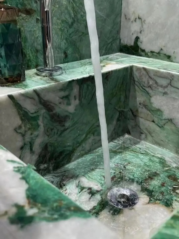 Patagonia Green Quartzite stone vanity