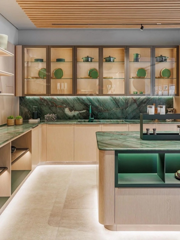 Emerald Green Quartzite kitchen