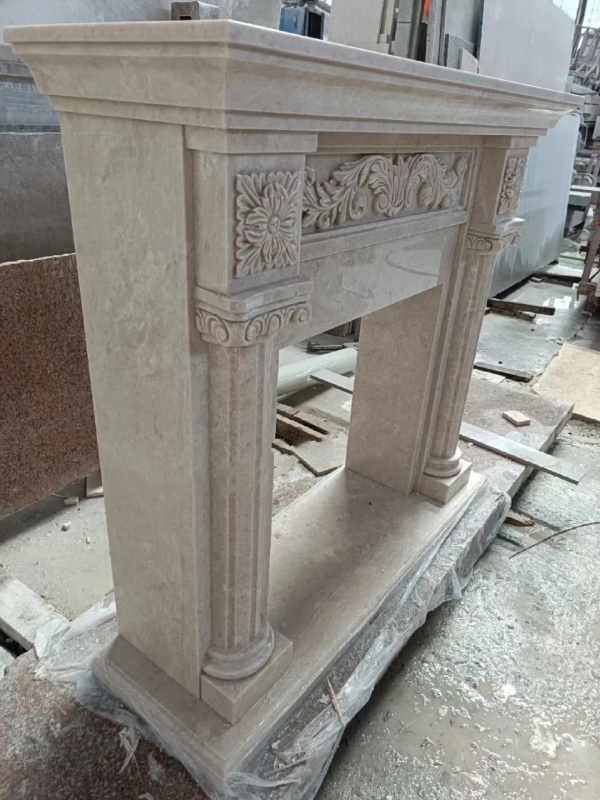 Crema Ultraman Marble fireplace