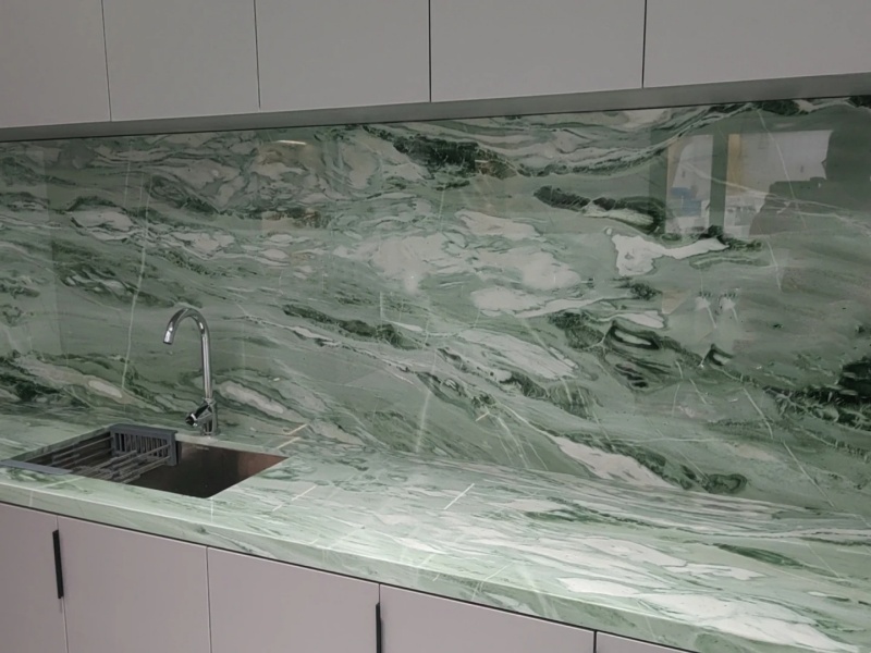 Victoria Green kitchen backsplashes